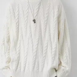 StyleCast Men Cable Knit Round Neck Pullover-picture-40