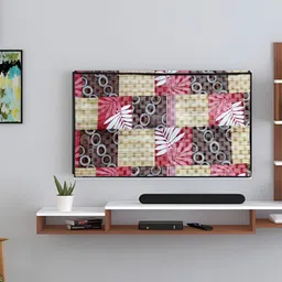 Kalra Magic Red & Beige Printed Dustproof & Waterproof 32 Inch Tv Cover-picture-12