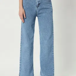 RIVI Women Boyfriend Fit High-Rise Clean Look Light Fade Stretchable Jeans-image-83