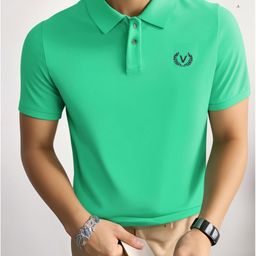 MACK JONNEY Men Polo Collar Applique T-shirt-picture-39