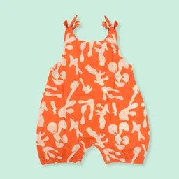 A Toddler Thing Babies Cotton Knot Type Romper Citrus Splash image 3