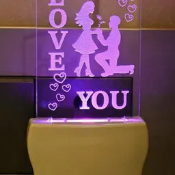 1ST TIME White & Transparent 4-Pcs 3D Illusion LED Plug Night Lamps image 5