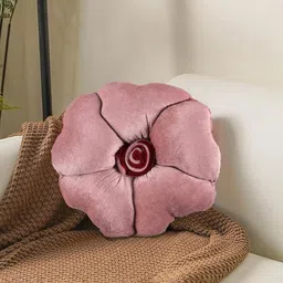 Aura Pink Rose Shape Cotton Plushie Pre-Filled Cushion image 2
