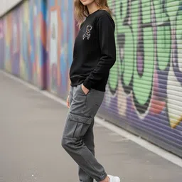 BENNY BROOKS Women Printed Sweatshirt image 2