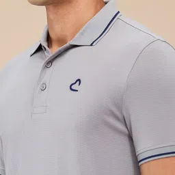 Being Human Men Self Design Polo Collar Slim Fit T-shirt image 5