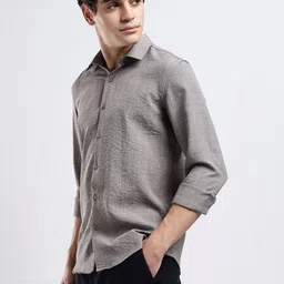 NEVER NEUD Men Classic Slim Fit Casual Shirt image 3