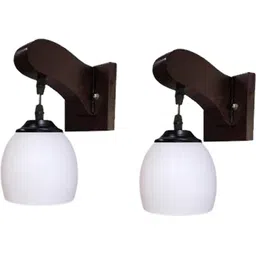 1ST TIME White & Brown Wood Wall Lamp-picture-14