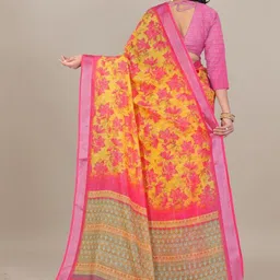 PAYAL CREATION Floral Printed Zari Pure Georgette Saree image 2