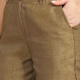 elleven Women Straight Fit Mid-Rise Formal Trouser image 2