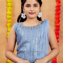 BAESD Girls Embroidered Ready to Wear Lehenga & Blouse With Dupatta image 5