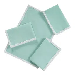 fingercraft 4Pcs Aqua-Green & White Rectangular Table Placemats-picture-38