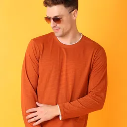 V-Mart Men Solid Round Neck Cotton Slim Fit T-shirt-picture-21