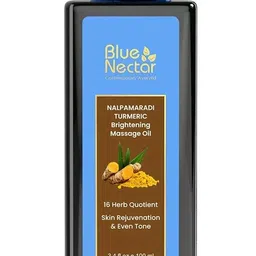 blue nectar Nalpamaradi Thailam Herbal Skin Brightening Body Oil, Tan remover Turmeric Oil-picture-21