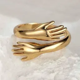 Ringzinnie Stainless Steel Hug Finger Ring-picture-17