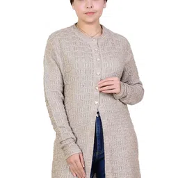 Varenyam Women Longline Woollen Cardigan-picture-32