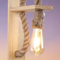 SWIATLO Beige Wood Quirky Cylinder Shaped Wall Lamp-picture-50