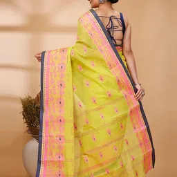 DipDiya Woven Design Pure Cotton Taant Saree image 3