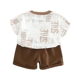 StyleCast x Revolte Boys Printed Pure Cotton T-shirt With Shorts image 2