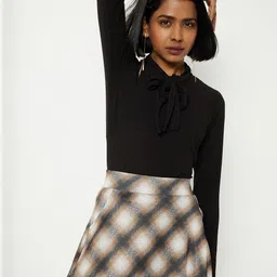 max Ribbed Tie-Up Neck Regular Top-picture-38