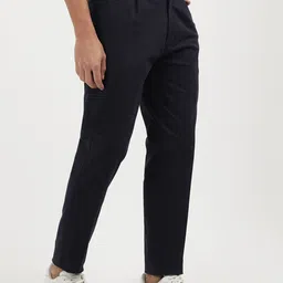 Calvin Klein Jeans Men Tapered Fit Mid-Rise Pleated Trousers image 2