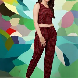 Moda Rapido Printed Scoop Neck Top With Joggers Co-Ords image 4