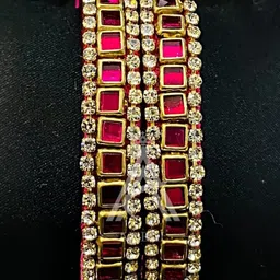 Ambal Pink Brass Bangles image 1