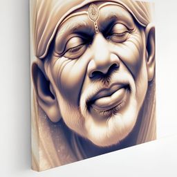 Myntra Elegant Homes White & Black Lord Sai Baba Religious Canvas Wall Art-picture-27