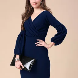 Honky Tonky Women Puff Sleeve Bodycon Mini Dress-image-81