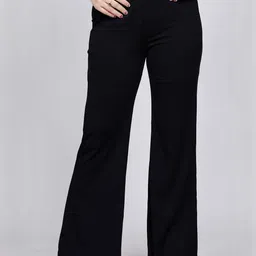 NU CLOTHS Women Relaxed Wide Leg Ft High-Rise Pleated Trousers-picture-35