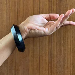 THE NAKHRA STORE Natural Polished Wooden Bangle image 3