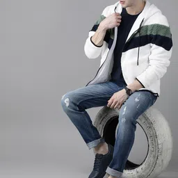 roadster Men Colorblock Casual Jacket image 4