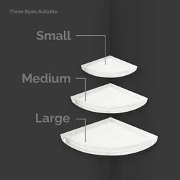 rbs New Corner Set of 3 pcs (Size :- 9X7" , 12X9" , 11X15" inches) Plastic Wall Shelf image 3