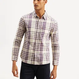 levi's Men's Checkered Slim Fit Linen Shirt image 2