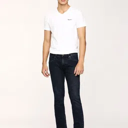 Pepe Jeans Men Solid V-Neck Cotton Slim Fit T-shirt image 1