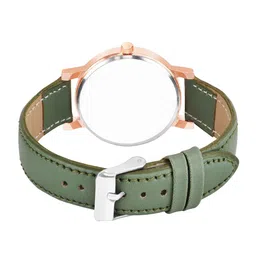 THE SHOPOHOLIC Women Printed Dial & Leather Straps Analogue Watch K-GREEN image 3