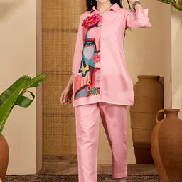 Sangria Abstract Printed Tunic With Trouser Co-Ords-picture-41