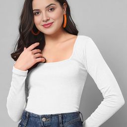 Dream Beauty Fashion Women Ribbed Square Neck Fitted Top-picture-30