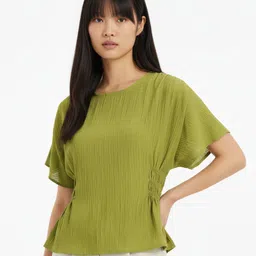 glitchez Extended Sleeves Smocked Top-picture-15