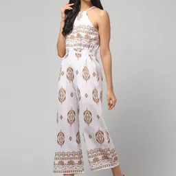 clobug Printed Halter Neck Cotton Basic Jumpsuit image 4