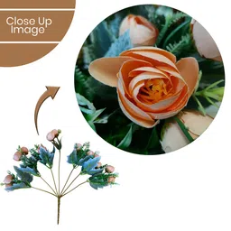 Orange Polyester Artificial Flower by Art Street image 4