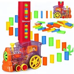 toyachi 40 Pcs Domino Train Toy Set With Lights and Sounds Multicolour15 image 1