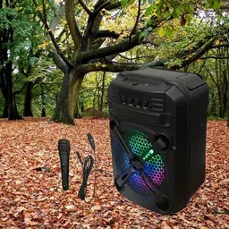 VOIZO Portable Speaker with Mic | Rich Bass, 6H Playtime, Bluetooth 5.3 10 W Bluetooth Party Speaker-picture-22