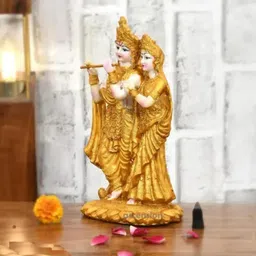 jaanvi nutan emporium Krishna Statue for Home Temple, Living Room & Pooja Decor & Car Dahsboard Decorative Showpiece - 18 cm image 3