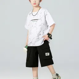 StyleCast x Revolte Boys Pure Cotton T-shirt and Shorts Clothing Set image 2