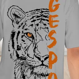 AUSK Graphic Printed Round Neck Drop-Shoulder Sleeves Pure Cotton Oversized T-shirt image 4