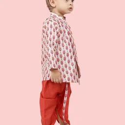Ethniks Neu-Ron Boys Printed Regular Kurta with Dhoti Pants image 3