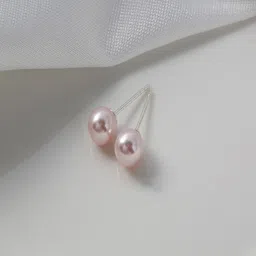AQUASTREET Silver Plated Pearls Beaded Circular Shaped Studs image 3