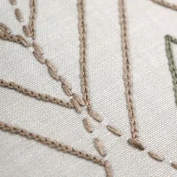 ZEBA White & Brown Abstract Printed Breathable Square Cushion Cover 40 cm x 40 cm image 3