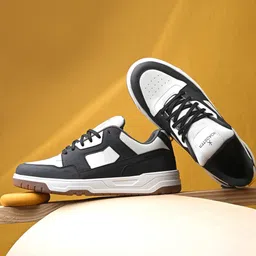 Roadster Men Black & White Sneakers-image-95