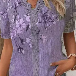 StyleCast Floral Print Top image 2